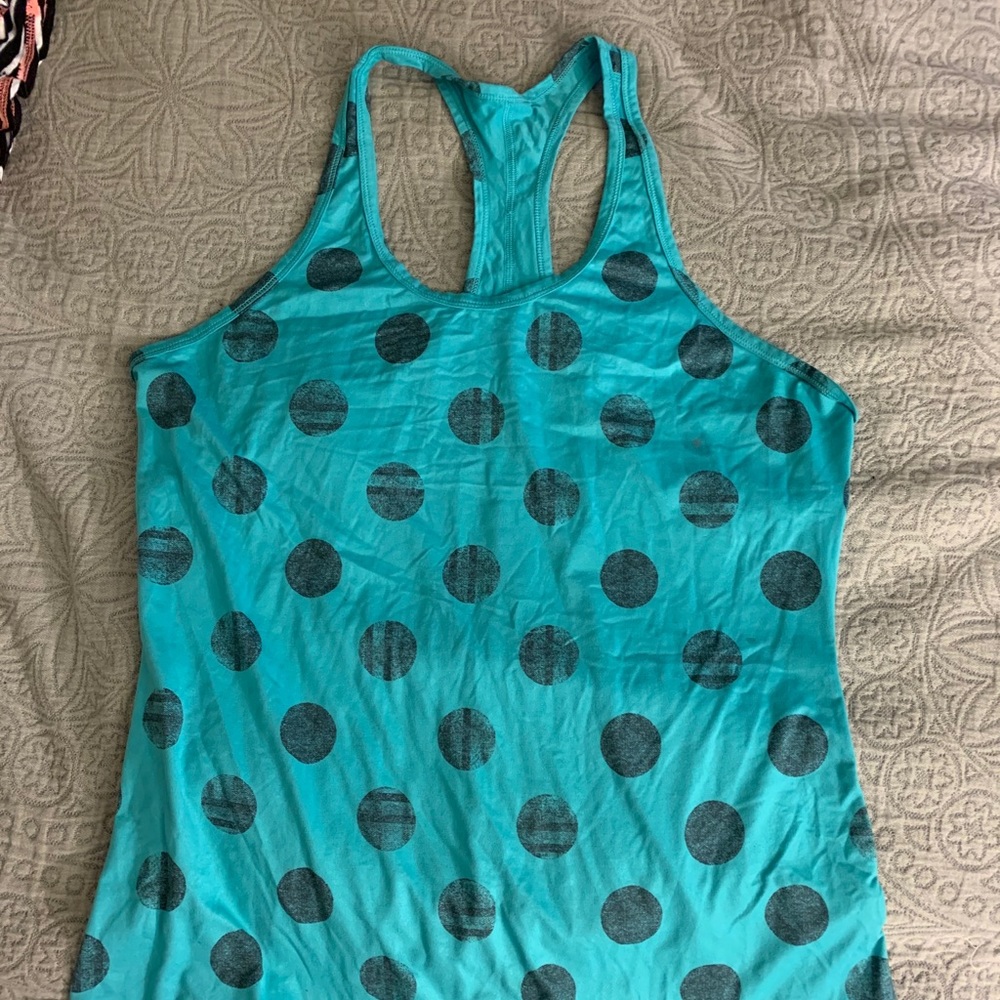 Polka dot workout shirt
